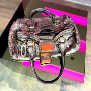 Chloe Paddington metallic authentic leather bag